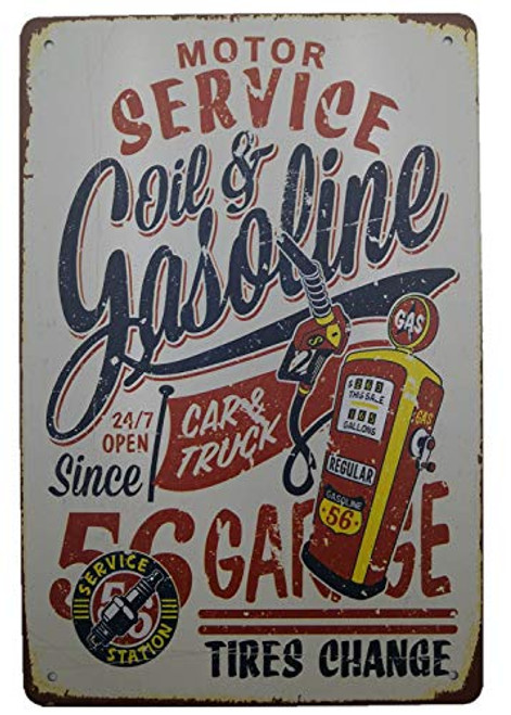 AIQIBAO Metal Vintage Tin Sign Decor-Fuel Gas Station for Garage Bar Pub Shop Funny Retro Wall Art Sign 12" X 8" AIQIBAO Metal Vintage Tin Sign Decor-Fuel Gas Station for Garage Bar Pub Shop Funny Retro Wall Art Sign 12" X 8"
