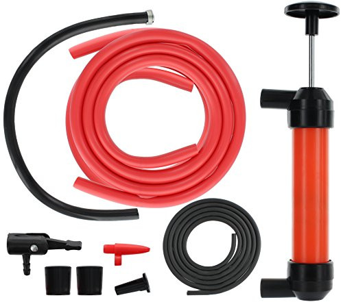 Wekster Multi-Purpose Siphon Transfer Pump Kit, with Dipstick Tube | Fluid Fuel Extractor Suction Tool for Oil, Gasoline, Water, Liquids & Air