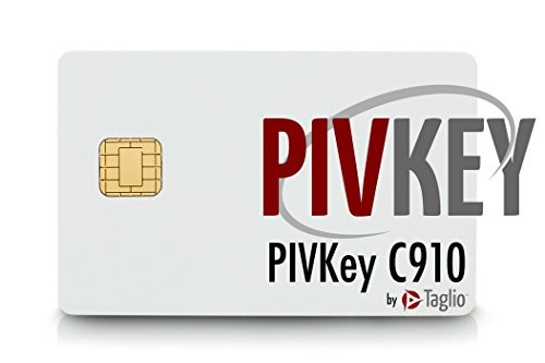 Taglio PIVKey C910 Certificate Based PKI Smart Card for Authentication and Identification, Dual Interface Contact/Contactless Smart Card, Supports Windows PIV Drivers, Standard ISO.