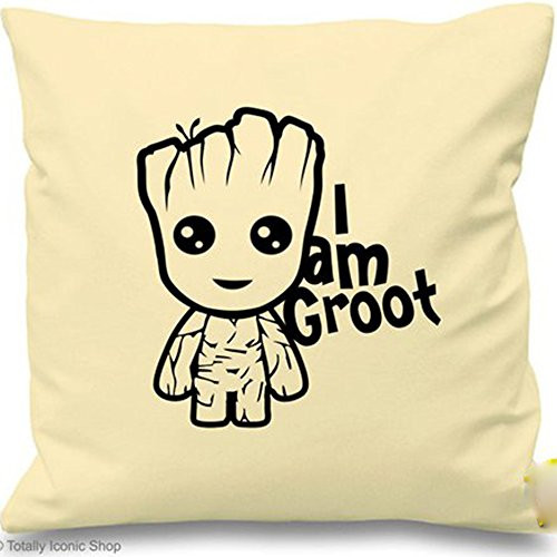 FaceYee I am Groot Throw Pillows Cushion Covers Cases 18x18 Baby Groot - Cream Baby Groot Guardians The Galaxy Couch Home Linen Decor,Two Side Color:I am Groot