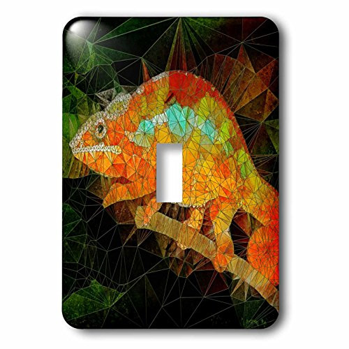 3dRose lsp_201624_1"Abstract Chameleon Single Toggle Switch