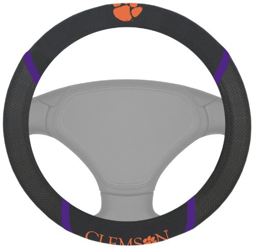 FANMATS NCAA Clemson University Tigers Polyester Steering Wheel Cover FANMATS NCAA Clemson University Tigers Polyester Steering Wheel Cover