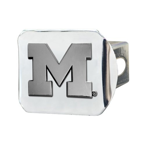 FANMATS  14996  NCAA University of Michigan Wolverines Chrome Hitch Cover