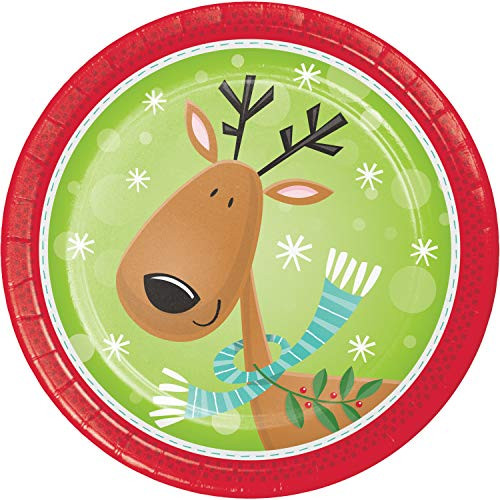 Creative Converting Characters of Christmas Dessert Plates, 7", Multi-color