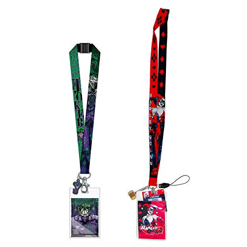 DC Comics Harley Quinn & The Joker Lanyard 2 Pack Office Gift Set