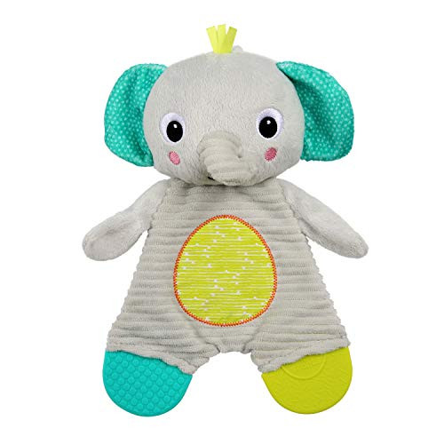 Bright Starts Snuggle & Teethe Plush Teether - Elephant, Ages Newborn +