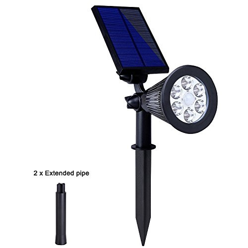 Solar Lights JamesBond 2-in-1 Waterproof 6 LED Solar Spotlight Wall Light Landscape Light Security Lighting Dark Sensing Auto On/Off for Patio Deck Yard Garden Driveway Pool Solar Lights JamesBond 2-in-1 Waterproof 6 LED Solar Spotlight Wall Light Landscape Light Security Lighting Dark Sensing Auto On/Off for Patio Deck Yard Garden Driveway Pool