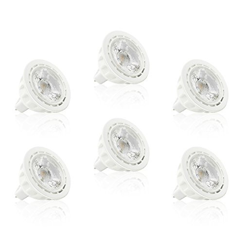 6 Pack MR16 LED Light Bulbs, 90% Energy Saving, ELECCTV 12V 5W GU5.3 Base Spotlight with 3000K Warm White 450 lm 50W Equivalent Halogen Replacement