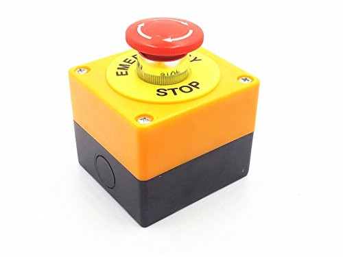 AC 660V 10A Plastic Shell Red Sign Emergency Stop Mushroom Push Button Switch