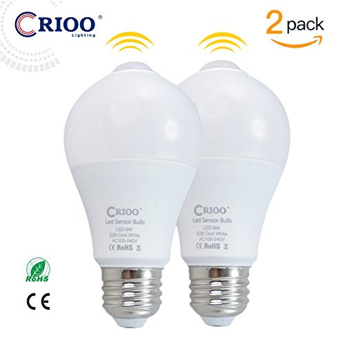 Sensor Light Bulb Motion Indoor Dusk-to-Dawn Light PIR E26/E27 Auto Switch Lighting Lamp for Porch,Garage,Hallway,Stairs(9W)(2 Pack) Sensor Light Bulb Motion Indoor Dusk-to-Dawn Light PIR E26/E27 Auto Switch Lighting Lamp for Porch,Garage,Hallway,Stairs(9W)(2 Pack)