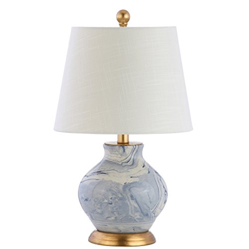JONATHAN Y JYL3007A Holly 20.5" Marbleized Ceramic LED Table Lamp, Contemporary, Classic, Traditional for Bedroom, Living Room, Office, Blue/White JONATHAN Y JYL3007A Holly 20.5" Marbleized Ceramic LED Table Lamp, Contemporary, Classic, Traditional for Bedroom, Living Room, Office, Blue/White