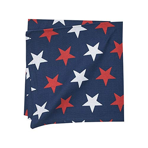 C&F Home Liberty Stars Red, White, Blue 18 x 18 Inch Cotton Decorative Napkin Pack of 4