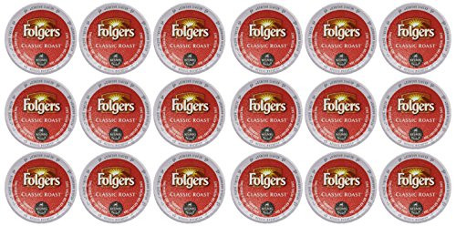 Folgers Gourmet Selections Classic Roast Coffee Keurig K-Cups, 18 Count