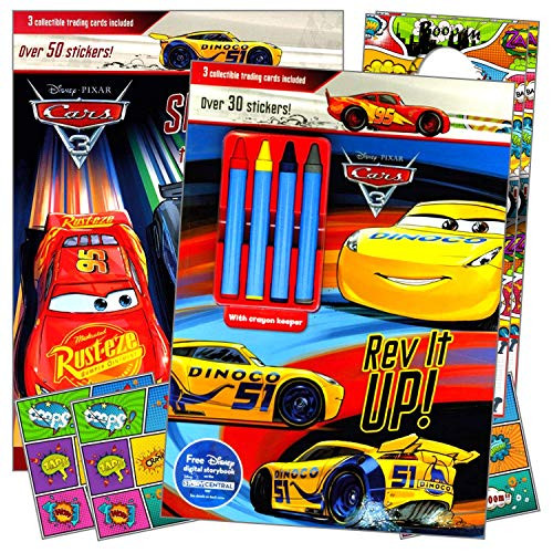 Disney Cars Accessories for Kids Bundle Includes Separately Licensed Reward Stickers and Door Hangers for Children (Coloring Book Set)