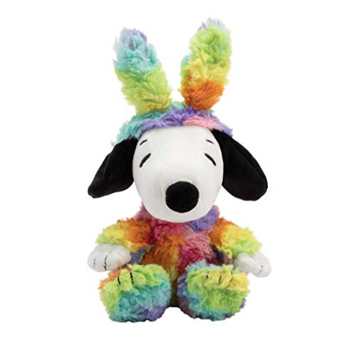 Hallmark Plush Rainbow Easter Snoopy with Bunny Ears in All-Over Colorful Rainbow Pattern (Easter)