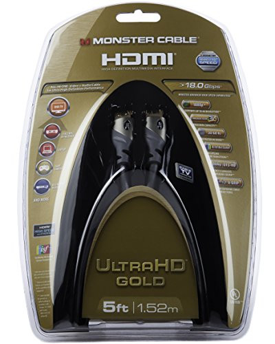 Monster 5 Feet Gold Advanced High Speed HDMI Cable with Ethernet