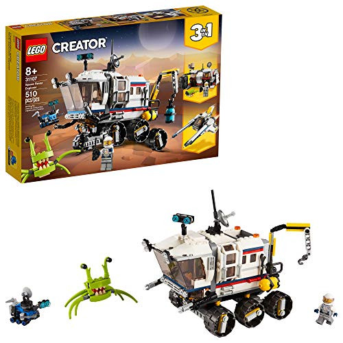LEGO Creator 3in1 Space Rover Explorer 31107 Building Toy for Kids Who Love Imaginative Play, Space and Exploration Adventures on Exotic Planets, New 2020 (510 Pieces)