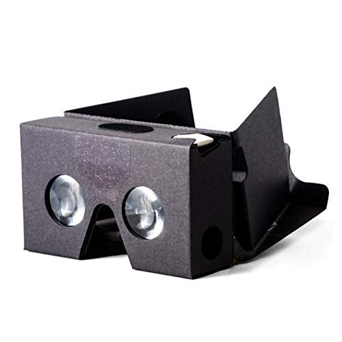 I Am Cardboard VR Box | The Best Google Cardboard Virtual Reality Viewer for iPhone and Android | Google Cardboard v2 Headset Inspired | Small and Unique Travel Gift Under 20 Dollars (Black)