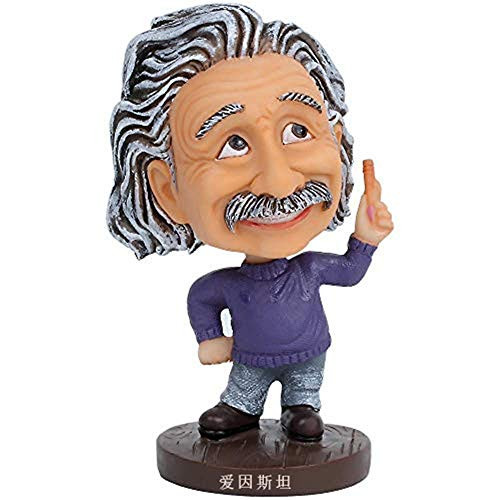 TAMMYFLYFLY Cute Albert Einstein Bobblehead Action Figure for Car Dashboard Einstein Statue Home Desk Decoration Toy
