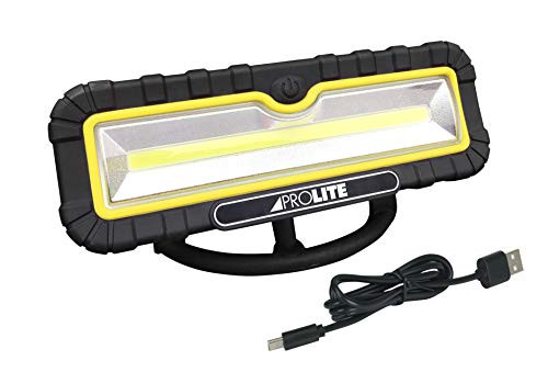 Alert Stamping LZR10C 1200 Lumen COB LED Rechargeable Flood Light, Black/Yellow