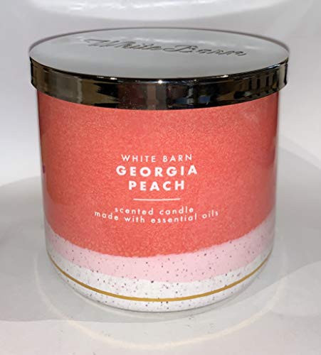White Barn Bath and Body Works 3 Wick Scented Candle Georgia Peach 14.5 Ounce