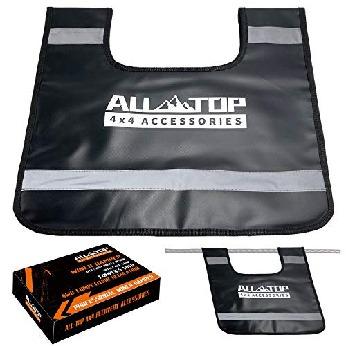 ALL-TOP Winch Damper, Winch Cable Damper, Safety Recovery Dampener - Reflective Strips for High Visibility in Dark!