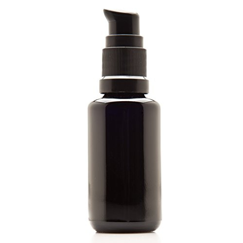 Infinity Jars 30 Ml (1 fl oz) Black Ultraviolet Glass Push Pump Bottle