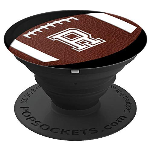 American Football Player Initial R Letter Monogram Name "R" PopSockets Grip and Stand for Phones and Tablets
