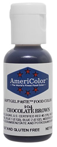 Americolor Soft Gel Paste Food Coloring, Chocolate Brown Net WT.    .75oz