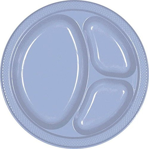 Amscan Plastic Plates, 10 1/4", Pastel Blue