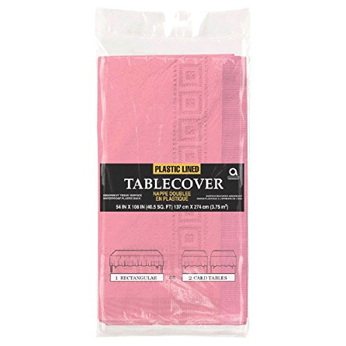 Pretty Pink 3-Ply Paper Table Cover | 54" x 108" | Party Supply | 6 ct.