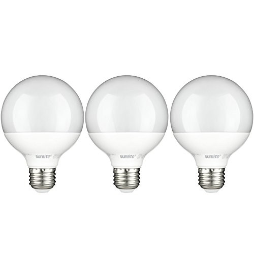 Sunlite G25/LED/7W/D/FR/ES/27K/3PK Led Decorative Globe 7W (60W Replacement) Light Bulbs, Medium (E26) Base, 2700K Warm White, 3 Pack,