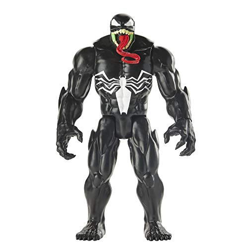Spider-Man Maximum Venom Titan Hero Venom Action Figure, Inspired by The Marvel Universe, Blast Gear-Compatible Back Port, Ages 4 and Up