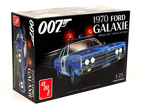 AMT 1970 Ford Galaxie Police Car (James Bond) 2T 1/25 Scale Plastic Model Kit Movie Replica