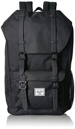 Herschel Kids' Little America Laptop Backpack, Black Rubber, Youth 18.0L