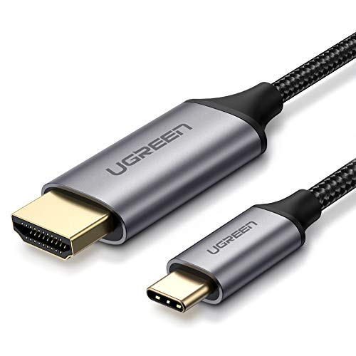 UGREEN USB C to HDMI Cable 4K 60HZ USB Type C Thunderbolt 3 HDMI Adapter Braided Cord for MacBook Pro,Samsung S10 S9 S8 Plus Note 8,iMac 2017,Chromebook Pixel, LG V30 V20 G5, Dell XPS 15 13, 10FT