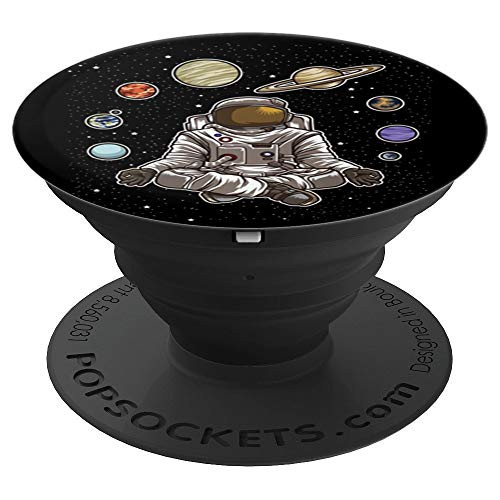 Yoga Astronaut Meditates In Space And feels The Galaxy PopSockets Grip and Stand for Phones and Tablets