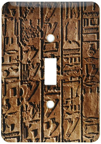 3dRose lsp_72548_1 Ancient Hieroglyphics, Temple of Karnak, Luxor, Egypt Single Toggle Switch