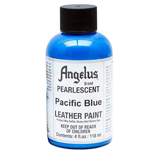 Angelus Leather Paint Pearlescent Pacific Blue, 4 Ounce jar (733-01-452)