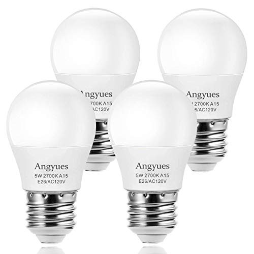 LED Bulb 120V 40W Equivalent Light Bulb, A15 LED Bulb Warm White 2700K Energy Saving Bulb, E26 Medium Screw Base Suitable for Domestic Bulbs 4 Pack