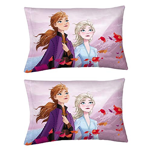 Franco Kids Bedding Set of 2 Super Soft Microfiber Reversible Pillowcase, 20" x 30", Disney Frozen 2