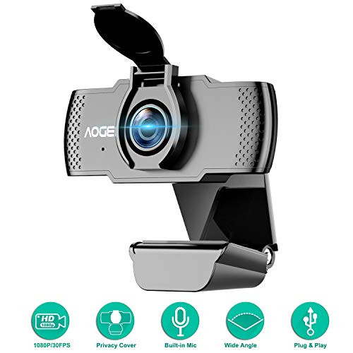 Webcam with Microphone,1080P Computer Camera with Microphone Laptop Full HD Live Streaming Web Cameras for Computer, USB Webcam for Online Courses, Video Calling, Conferencing, Gaming