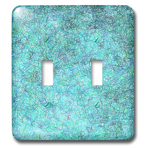 3dRose lsp_23064_2 Aqua Sprinkles Double Toggle Switch