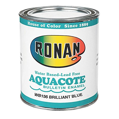 Ronan Specialty Paints, Aquacote, 1/2 Pint Can, Brilliant Blue (WB156)