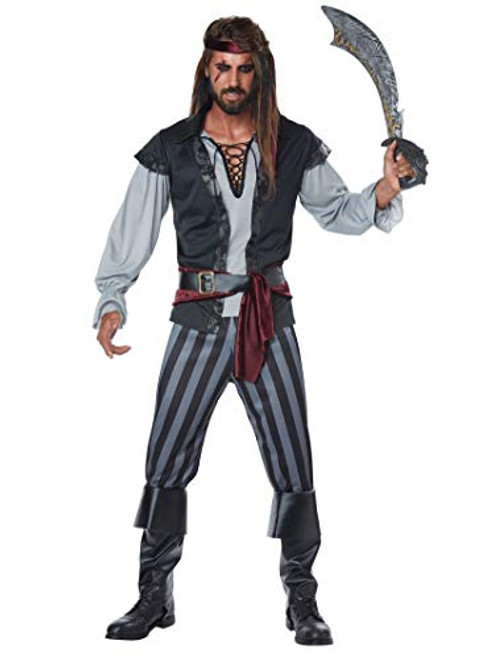 California Costumes Men's Scallywag Pirate Costume, black/gray, Large California Costumes Men's Scallywag Pirate Costume, black/gray, Large
