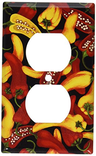 Art Plates - Red & Yellow Peppers Switch Plate - Outlet Cover