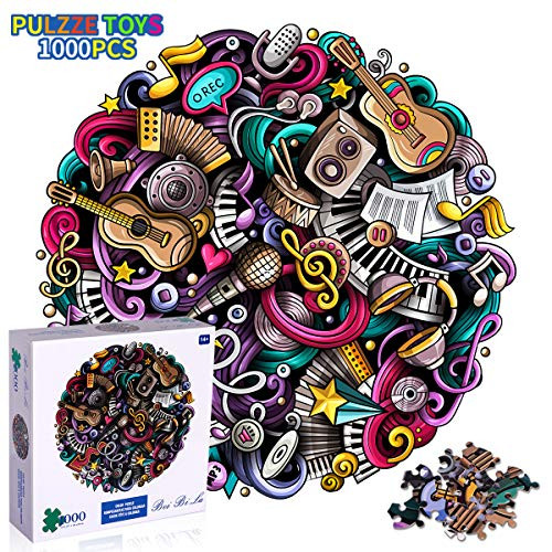 Puzzles for Adults 1000 Piece Famous Landscape Jigsaw Puzzle Graffiti Music Drawing Large Jigsaw Puzzle Game Toys
