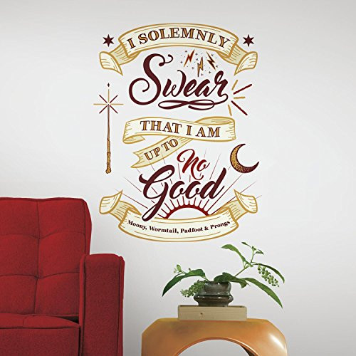 RoomMates RMK3607GM Harry Potter Marauder's Map Quote Peel and Stick Giant Wall Decals