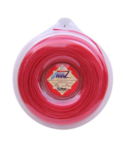 LoNoiz LN105DLG-12 Commercial Grade .105-Inch-by-230-Foot Spool of Spiral Twist Quiet 1-Pound Grass Trimmer Line, Red
