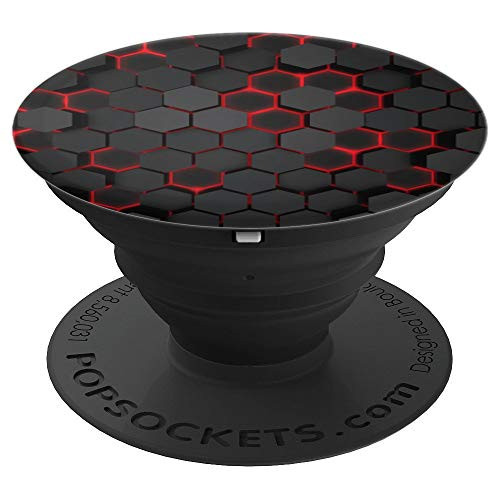 Cool Red and Black Cell Phone Button Holder Pop Out Knob PopSockets Grip and Stand for Phones and Tablets Cool Red and Black Cell Phone Button Holder Pop Out Knob PopSockets Grip and Stand for Phones and Tablets